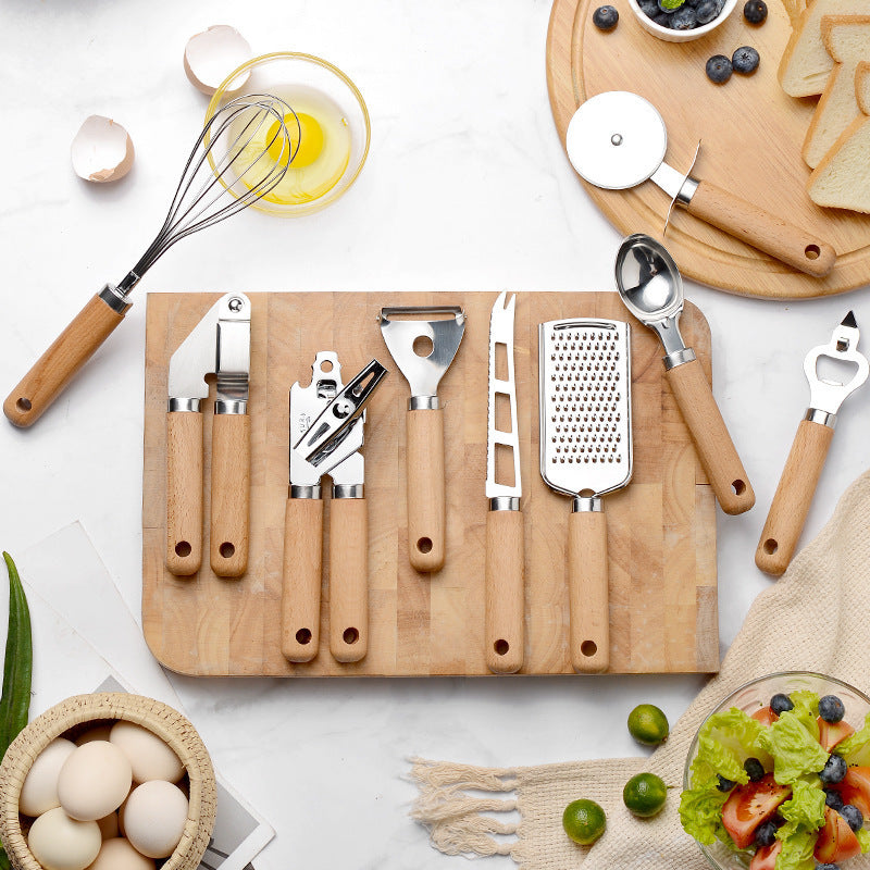 Creative Kitchen Gadget Set w/Wooden Handles