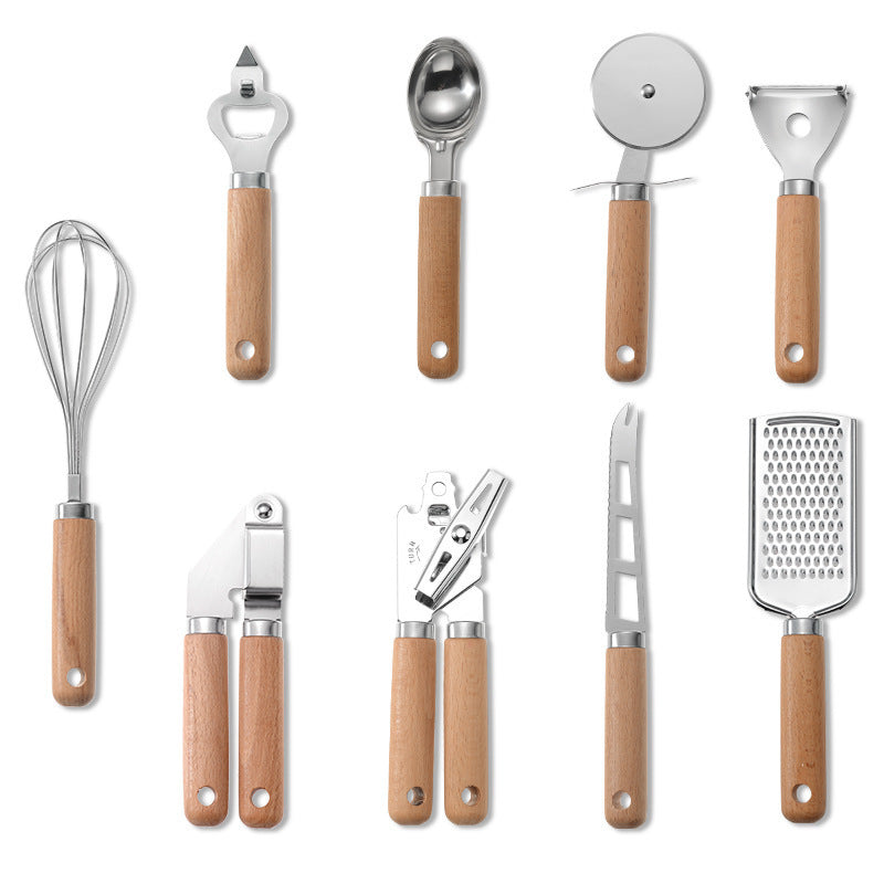 Creative Kitchen Gadget Set w/Wooden Handles