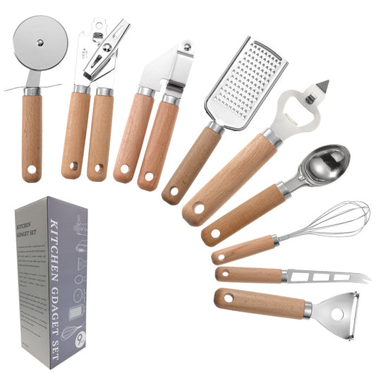 Creative Kitchen Gadget Set w/Wooden Handles