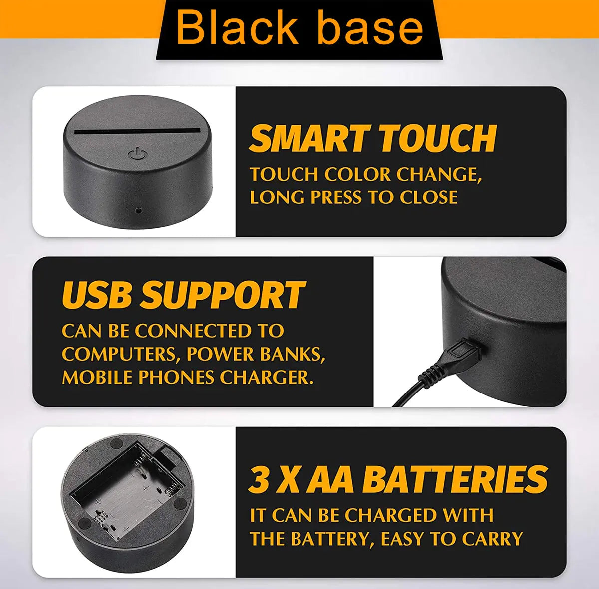 3D LED RGB Gaming Lamp