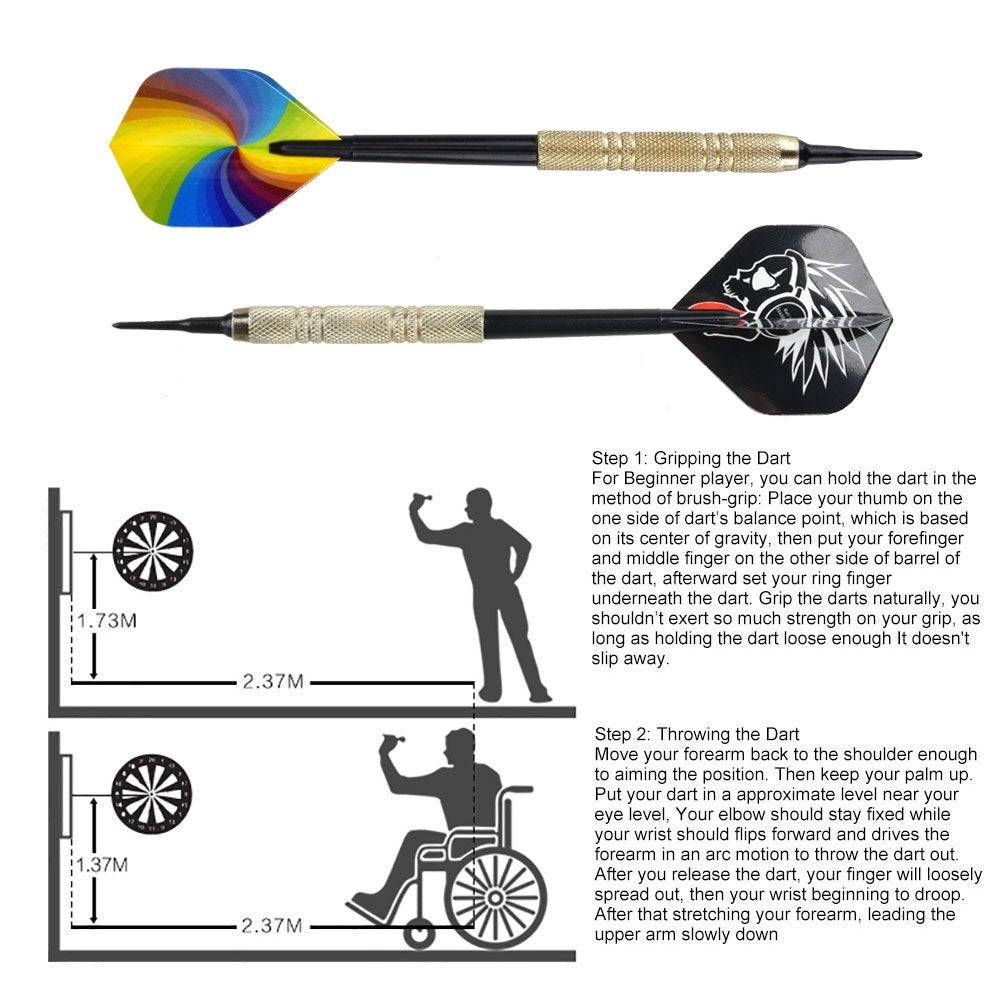 12 Darts - Plastic Tip for Electronic Dart Board