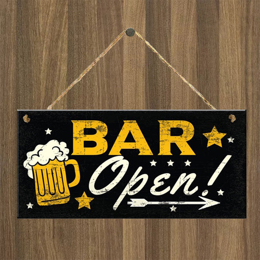 Wooden Bar Sign